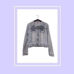 Light Wash Button Down Denim Jacket